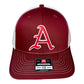 Arkansas Razorbacks Baseball A 3D Snapback Trucker Hat- Cardinal/ White