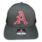 Arkansas Razorbacks Baseball A 3D Snapback Trucker Hat- Charcoal/ Black