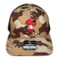 Arkansas Razorbacks Baseball Ribby 3D Snapback Trucker Hat- Desert Camo/ Brown