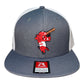 Arkansas Razorbacks Baseball Ribby 3D Wool Blend Flat Bill Hat- Charcoal/ White