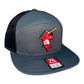 Arkansas Razorbacks Baseball Ribby 3D Snapback Seven-Panel Trucker Hat- Charcoal/ Black