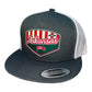 Arkansas Razorbacks Baseball Heritage Series 3D YP Snapback Flat Bill Trucker Hat- Charcoal/ White