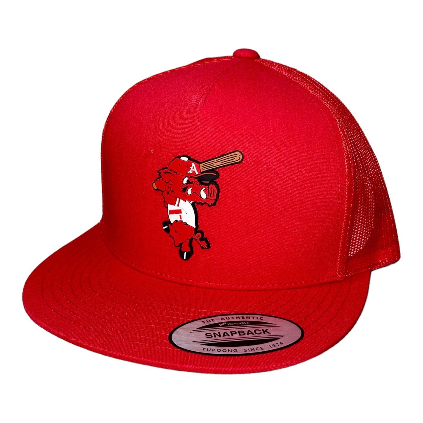 Arkansas Razorbacks Baseball Ribby YP Snapback Flat Bill Trucker Hat- Red
