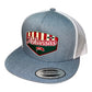 Arkansas Razorbacks Baseball Heritage Series 3D YP Snapback Flat Bill Trucker Hat- Heather Grey/ White