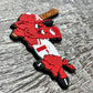 Arkansas Razorbacks Baseball Ribby at Bat 3D Classic Rope Hat- Red/ Black