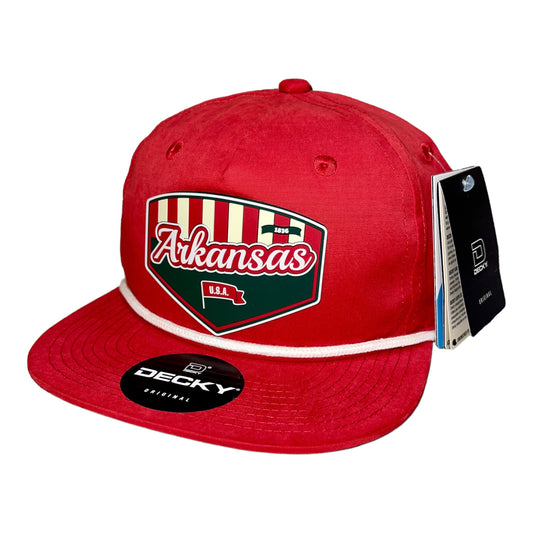 Arkansas Razorbacks Baseball Heritage Series 3D Classic Rope Hat- Red/ White