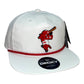 Arkansas Razorbacks Baseball Ribby at Bat 3D Classic Rope Hat- White/ Red