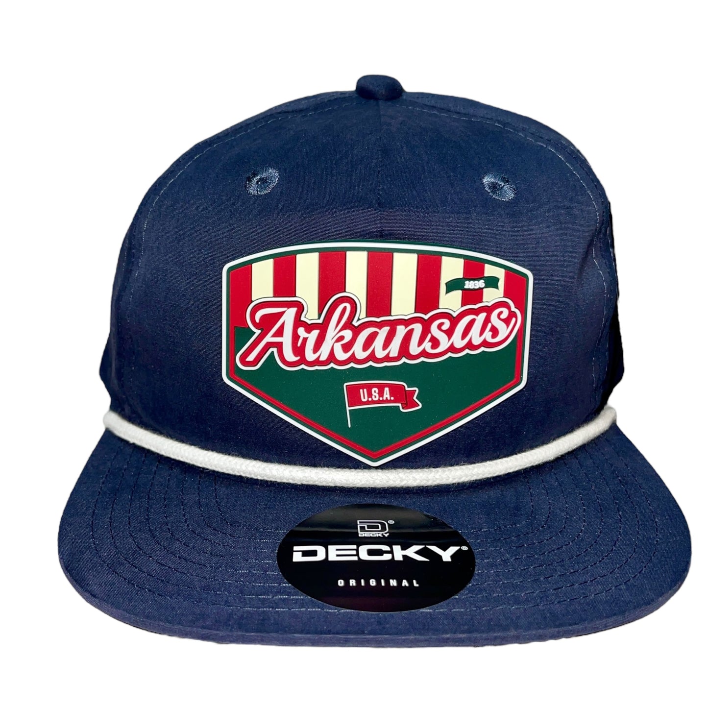 Arkansas Razorbacks Baseball Heritage Series 3D Classic Rope Hat- Navy/ White