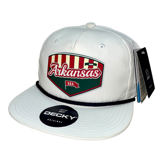 Arkansas Razorbacks Baseball Heritage Series 3D Classic Rope Hat- White/ Black