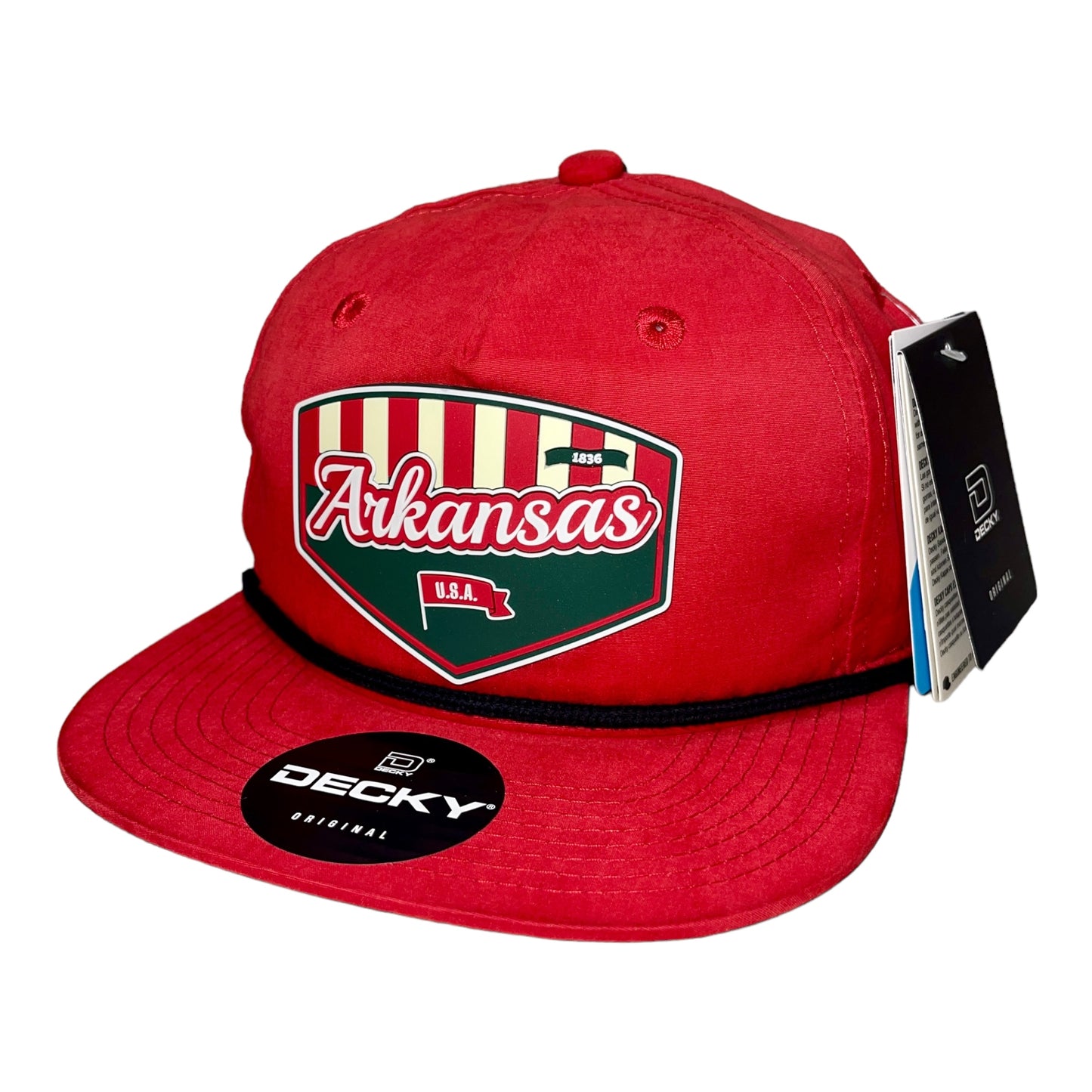 Arkansas Razorbacks Baseball Heritage Series 3D Classic Rope Hat- Red/ Black