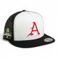 Arkansas Razorbacks Baseball Script A 2025 College World Series 3D YP Snapback Flat Bill Trucker Hat- White/ Black