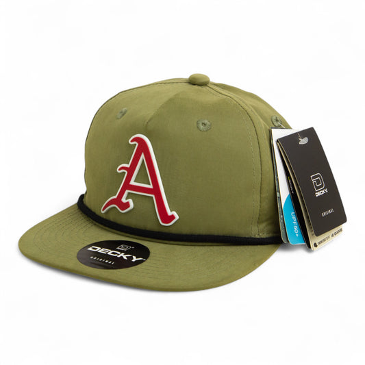 Arkansas Razorbacks Baseball Script A 2025 College World Series 3D Classic Rope Hat- Loden/ Black