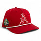 Arkansas Razorbacks Baseball Script A 2025 College World Series 3D Five Panel Classic Rope Hat- Red/ White