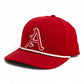 Arkansas Razorbacks Baseball Script A 3D Five Panel Classic Rope Hat- Red/ White