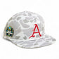 Arkansas Razorbacks Baseball Script A 2025 College World Series 3D Umpqua Rope Hat- Blizzard Duck Camo/ White