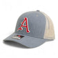 Arkansas Razorbacks Baseball Script A 2025 College World Series 3D Snapback Trucker Hat- Heather Grey/ Light Grey
