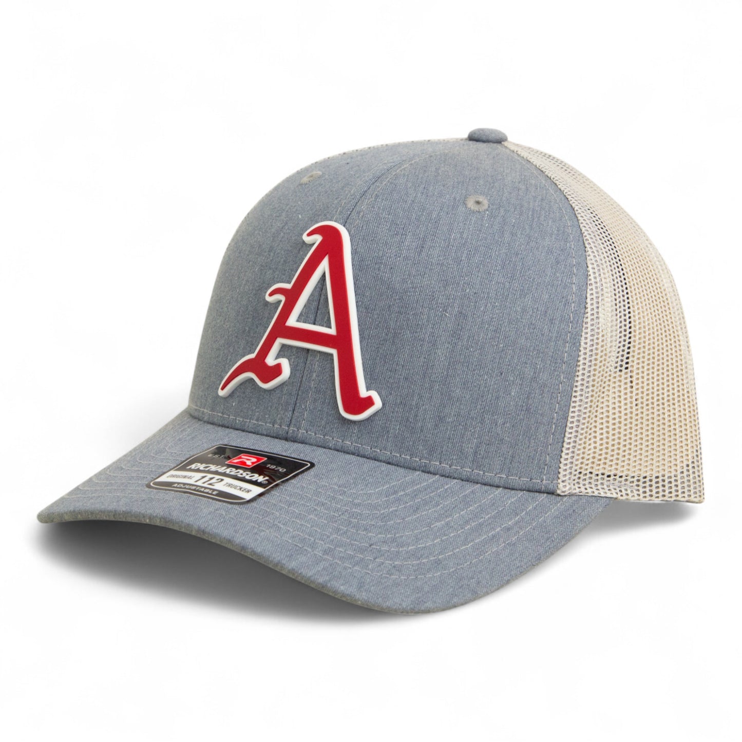 Arkansas Razorbacks Baseball Script A 2025 College World Series 3D Snapback Trucker Hat- Heather Grey/ Light Grey