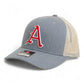 Arkansas Razorbacks Baseball Script A 3D Snapback Trucker Hat- Heather Grey/ Light Grey