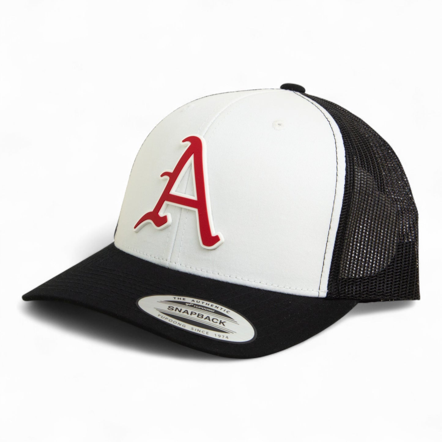 Arkansas Razorbacks Baseball Script A 2025 College World Series 3D YP Snapback Trucker Hat- White/ Black