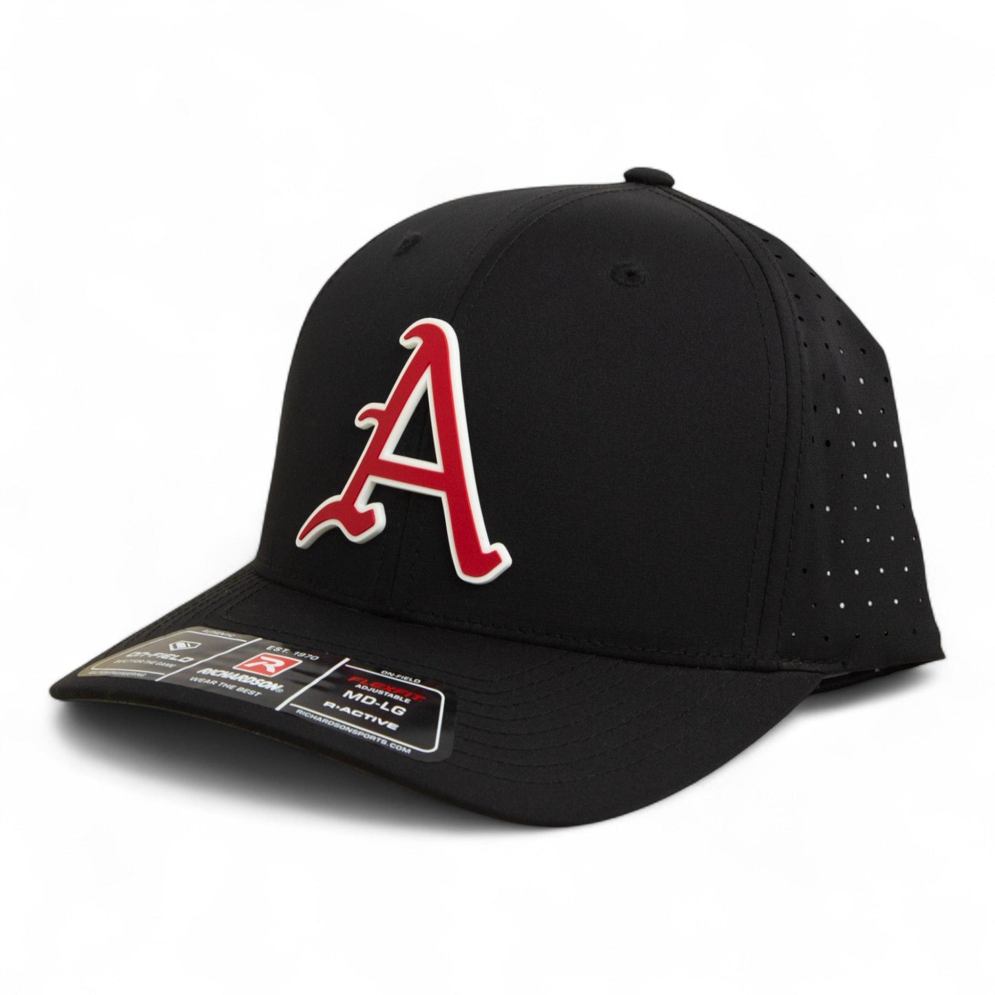 Arkansas Razorbacks Baseball Script A 3D Laser Perf R-Flex Cap- Black