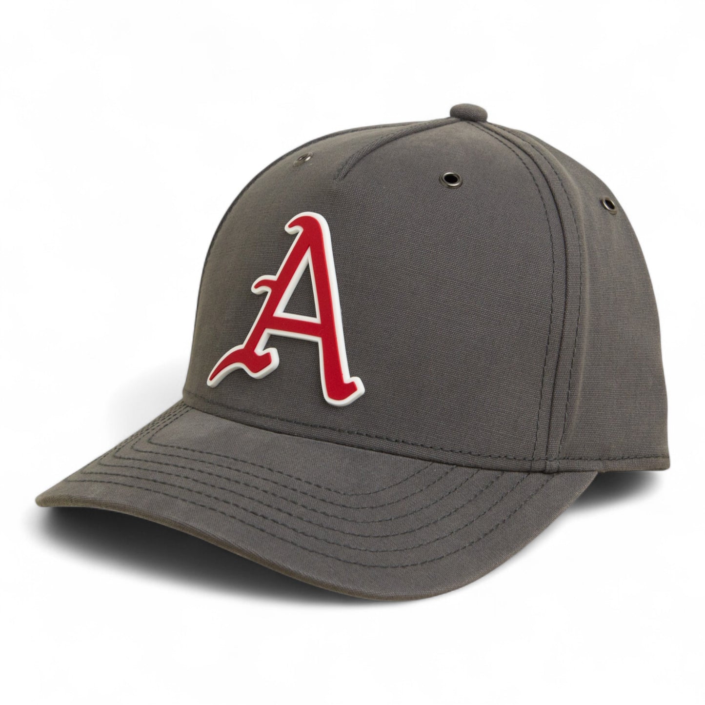 Arkansas Razorbacks Baseball Script A 2025 College World Series 3D Snapback Canvas Hat- Charcoal