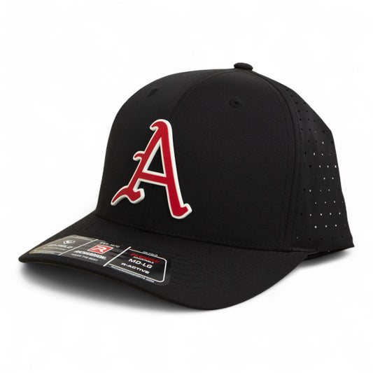 Arkansas Razorbacks Baseball Script A 2025 College World Series 3D Laser Perf R-Flex Cap- Black