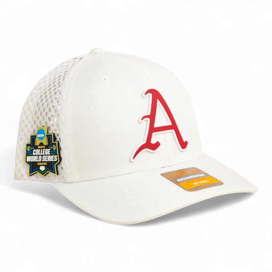 Arkansas Razorbacks Baseball Script A 2025 College World Series 3D Snapback Tilikum Trucker Hat- White