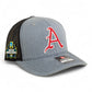 Arkansas Razorbacks Baseball Script A 2025 College World Series 3D Snapback Trucker Hat- Heather Grey/ Black