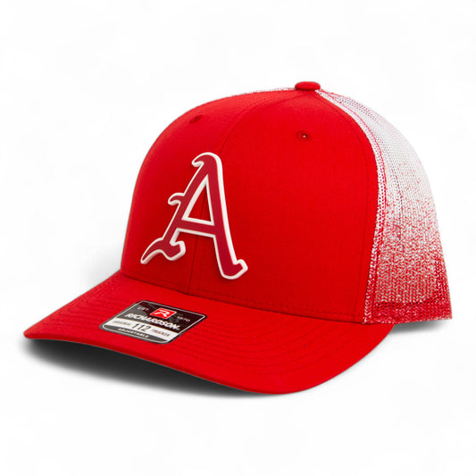Arkansas Razorbacks Baseball Script A 2025 College World Series 3D Snapback Trucker Hat- Red Fade