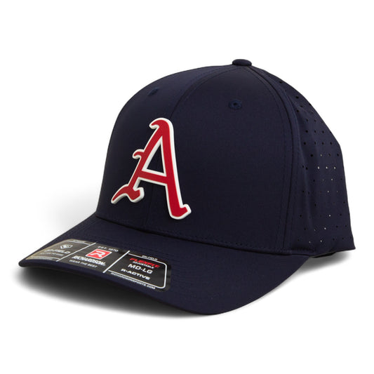 Arkansas Razorbacks Baseball Script A 3D Laser Perf R-Flex Cap- Navy