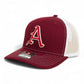 Arkansas Razorbacks Baseball Script A 3D Snapback Trucker Hat- Cardinal/ White