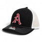 Arkansas Razorbacks Baseball Script A 2025 College World Series 3D Snapback Trucker Hat- Black/ White