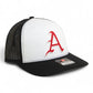 Arkansas Razorbacks Baseball Script A 3D Snapback Trucker Hat- White/ Black