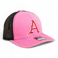 Arkansas Razorbacks Baseball Script A 3D Snapback Trucker Hat- Pink/ Black