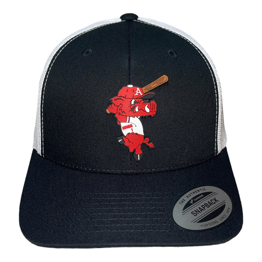 Arkansas Razorbacks Baseball Ribby YP Snapback Trucker Hat- Black/ White