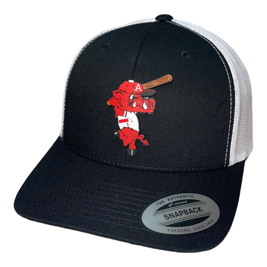Arkansas Razorbacks Baseball Ribby YP Snapback Trucker Hat- Black/ White