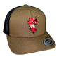 Arkansas Razorbacks Baseball Ribby YP Snapback Trucker Hat- Coyote Brown/ Black