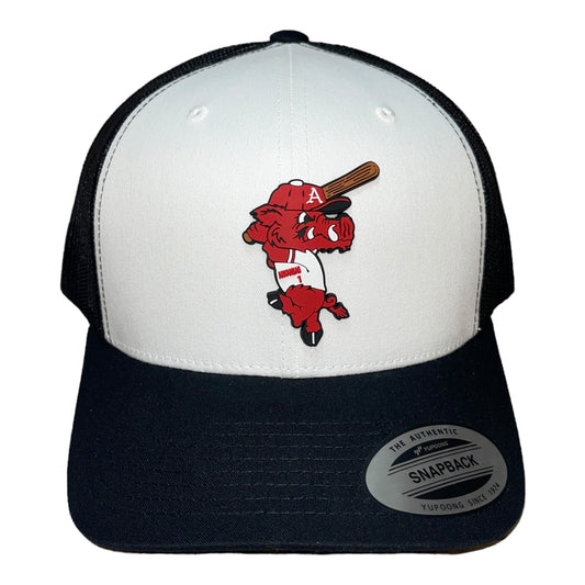 Arkansas Razorbacks Baseball Ribby YP Snapback Trucker Hat- White/ Black