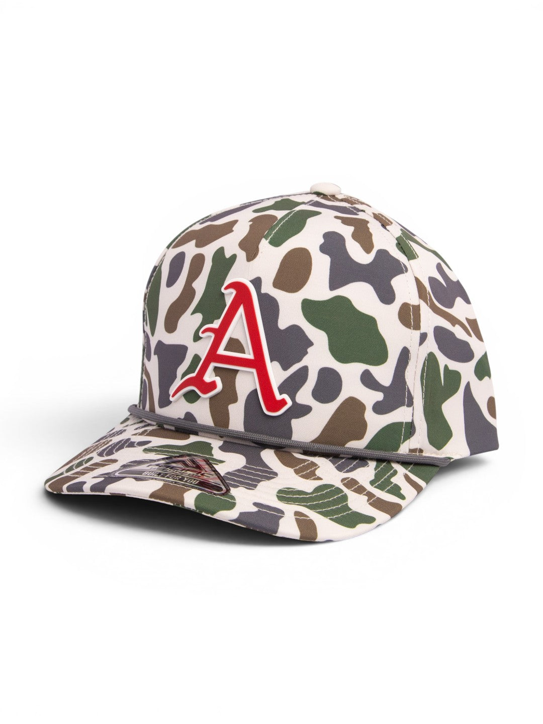 Arkansas Razorbacks Baseball Script A 3D Duck Camo Rope Hat- Timberline