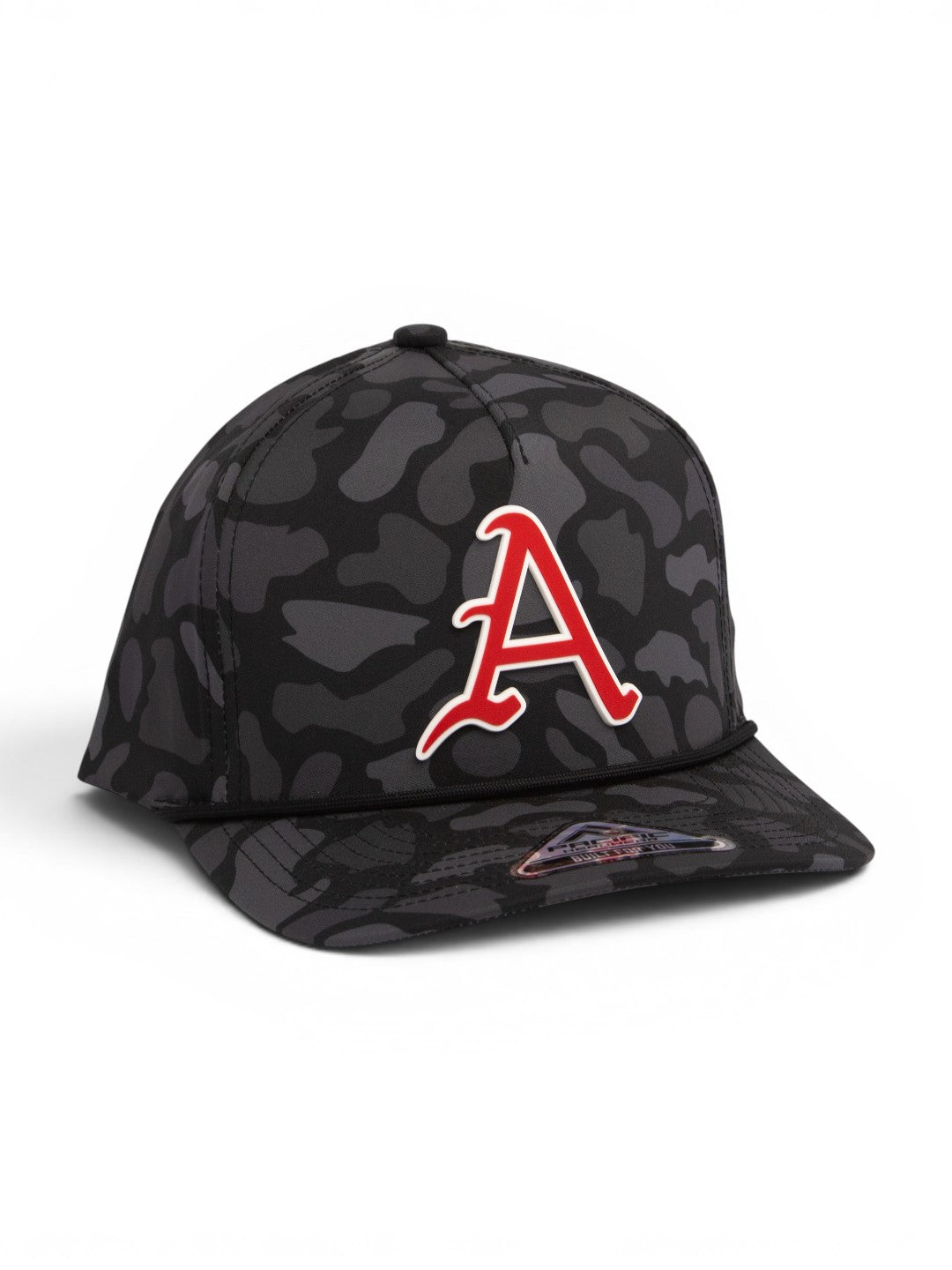 Arkansas Razorbacks Baseball Script A 3D Duck Camo Rope Hat- Blackout