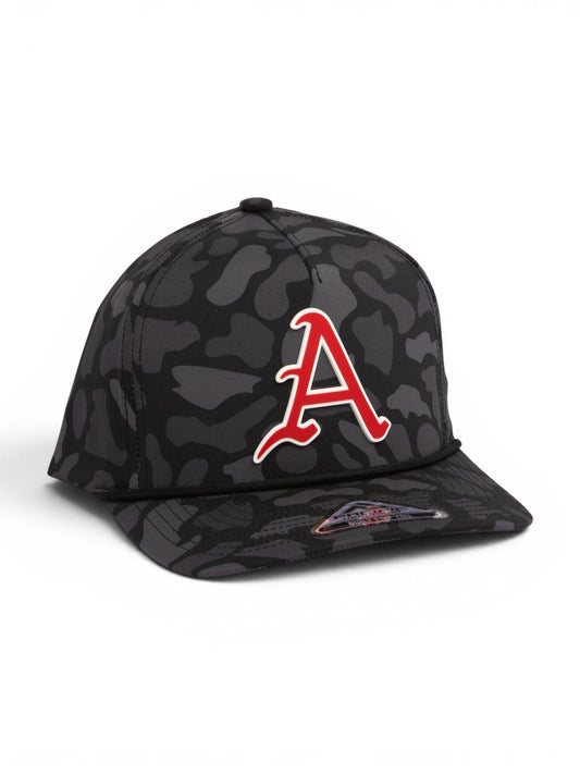 Arkansas Razorbacks Baseball Script A 3D Duck Camo Rope Hat- Blackout