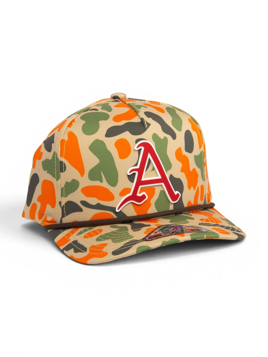 Arkansas Razorbacks Baseball Script A 3D Duck Camo Rope Hat- Blaze Camo