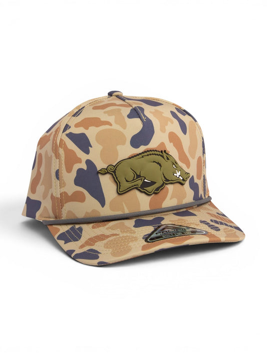 Arkansas Razorbacks Loden Edition 3D Duck Camo Rope Hat- Canyon