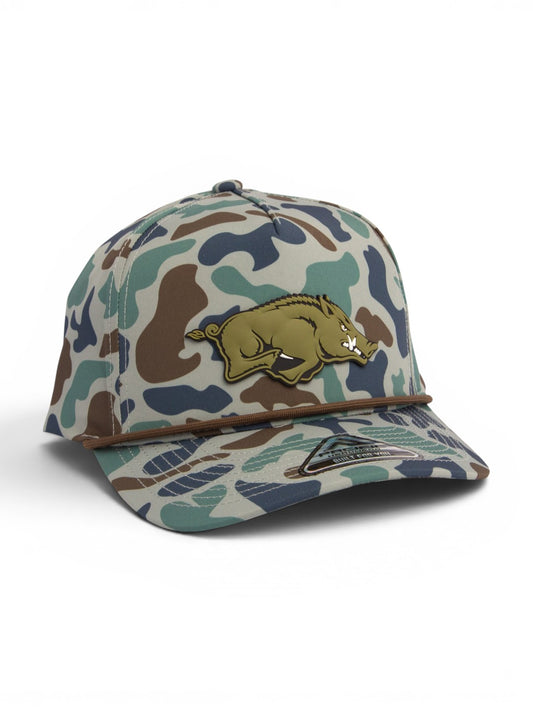 Arkansas Razorbacks Loden Edition 3D Duck Camo Rope Hat- Mallard
