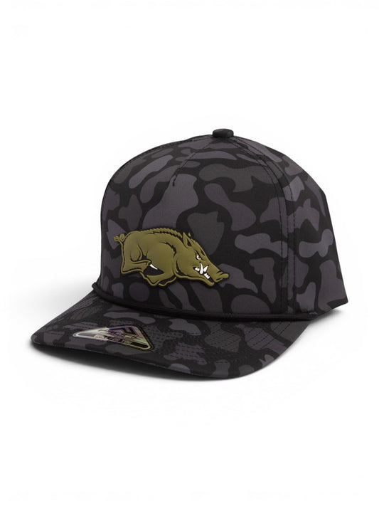 Arkansas Razorbacks Loden Edition 3D Duck Camo Rope Hat- Blackout