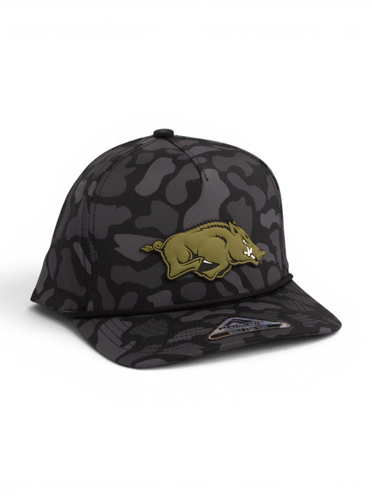 Arkansas Razorbacks Loden Edition 3D Duck Camo Rope Hat- Blackout