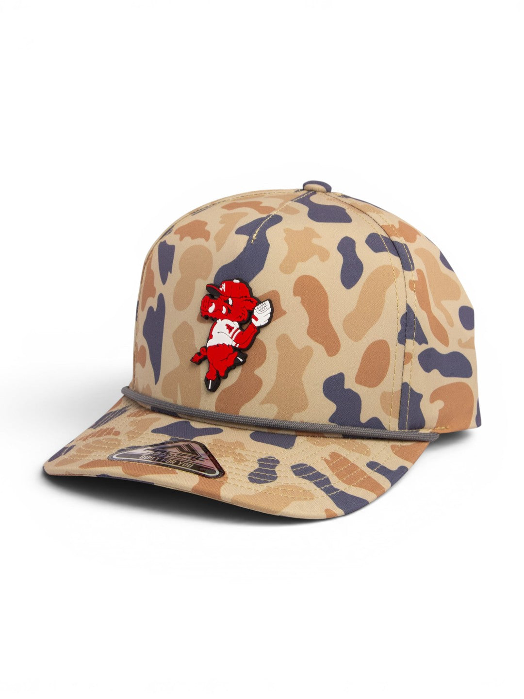 Arkansas Razorbacks Pitching Ribby 3D Duck Camo Rope Hat- Canyon