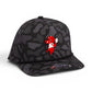 Arkansas Razorbacks Pitching Ribby 3D Duck Camo Rope Hat- Blackout