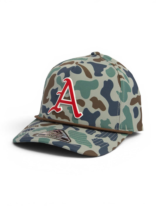 Arkansas Razorbacks Baseball Script A 3D Duck Camo Rope Hat- Mallard