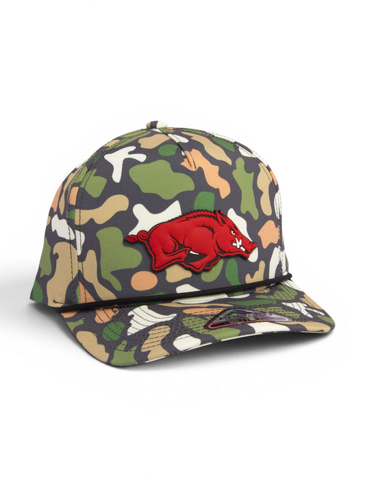 Arkansas Razorbacks Classic 3D Duck Camo Rope Hat- Bayou